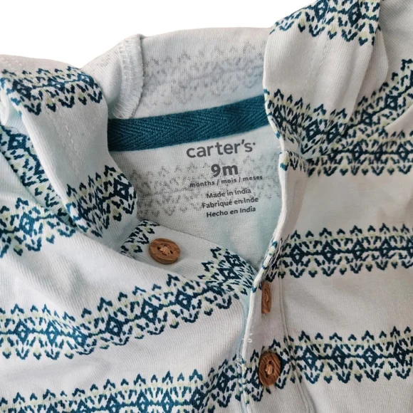 Carters Hooded Romper 9 Months - Picture 5 of 6